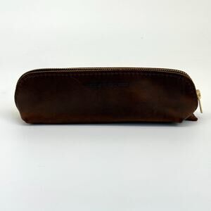 Portland Leather Goods Brown The Sidekick Pouch Small Leather Zipper Bag SLG